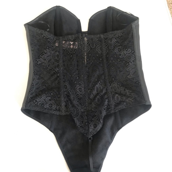 Bodysuit black faux leather - Picture 2 of 3